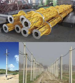Concreto pré-reforçado elétrico amarelo Pólos, ISO de Pólo do concreto pré-fabricado